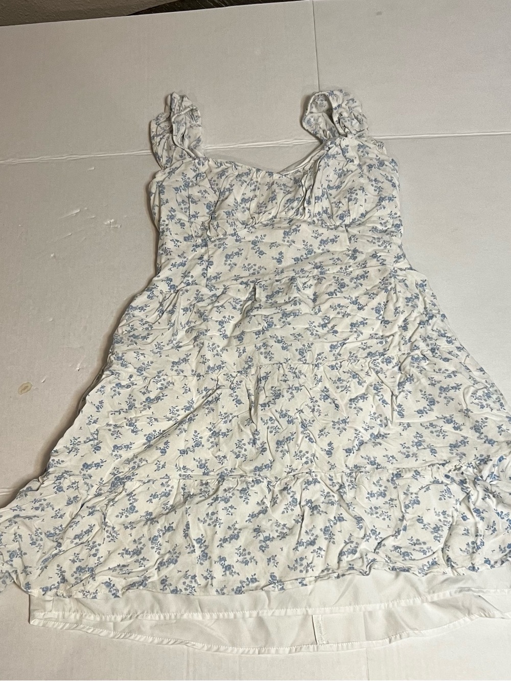 Blue Floral Ruffle-Strap Sundress - Picture 3 of 3